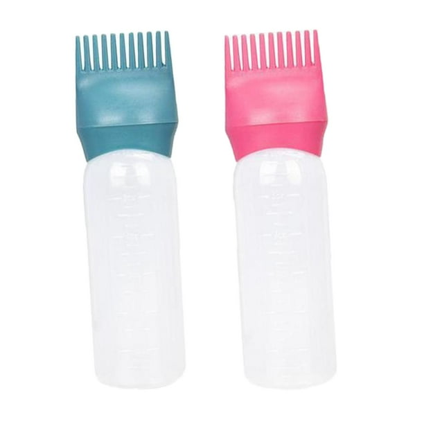 Peine de tinte para el cabello,Botella aplicadora de peine con escala graduada,Botella de peine de cepillo aplicador de tinte para el cabello,Recipiente dispensador de teñido para teñir el Salvador Peine de tinte para el cabello