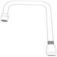 thumbnail image 2 of Moen S0003 6" Double Bend Spout From The M-Dura Collection - Chrome, 2 of 3