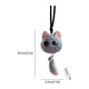 thumbnail image 3 of Adorno colgante del espejo retrovisor Fox Car | Adorable decoración colgante de zorros de dibujos animados | Negro, blanco, gris, plásticos | Pequeño accesorio interior de coche para coche, bolso, 3 of 6