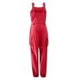 thumbnail image 6 of LEKODE Jumpsuits for Women Rompers for Mom Jumpsuits for Women Casual Jean Romper Womens Overalls Women Jumpsuit Denim Romper for Women Red M, 6 of 9