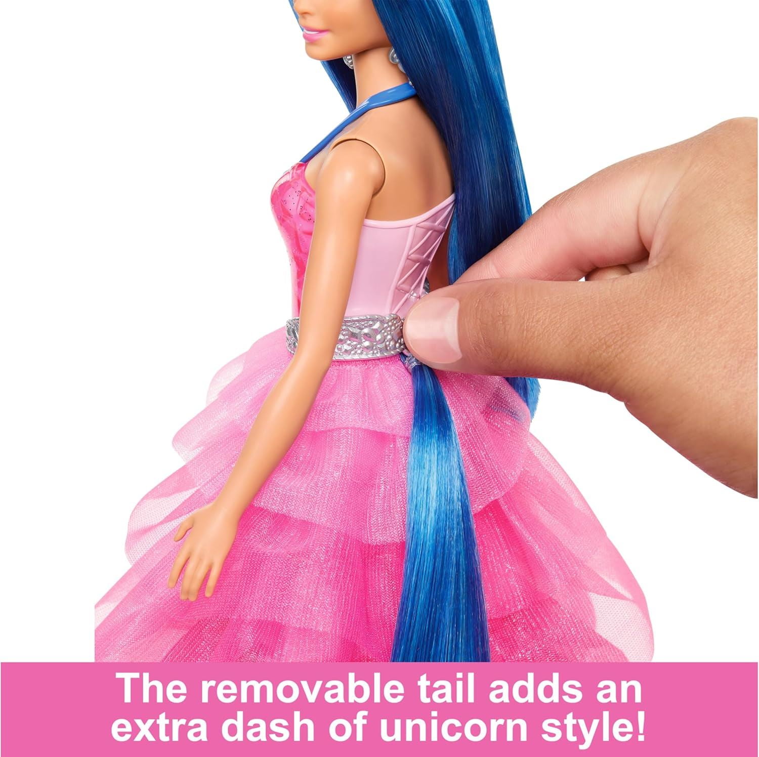 Mattel Barbie 65 Barbie Doll with Alicorn, Blue/Pink