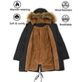 thumbnail image 3 of Winter Coats for Women, Women's Winter Warm Jackets Lined Thick Overcoat Hooded Puffer Down Jacket Zipper Parka Coat, 3 of 7