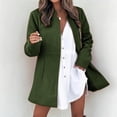 thumbnail image 3 of Women Autumn And Winter Solid Color Temperament Warm Slim Long Sleeve Pocket Woolen Coat Winter Jackets Women Long Wool Coat Womens Business Elegant Womens Coats Long Straight Coat Solid Coat Women, 3 of 6