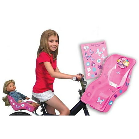 Ride Along Dolly Doll Bike Seat with Decorate Yourself Decals (Fits American Girl and Standard Sized Dolls and Stuffed Animals)