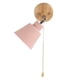 thumbnail image 2 of Lámpara de pared para cabecera Macaron, apliques de pared con pantalla rosa que ahorran espacio y base de madera para sala de estar, dormitorio, oficina, 100-240V, 2 of 5