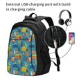 thumbnail image 2 of Daiia Animals In Camping Pattern USB Charging Backpack for Men and Women, Anti-Theft Backpack,Travel Backpack,School Backpack,College Backpack,Laptop Backpack, 2 of 7