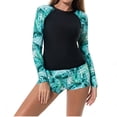 thumbnail image 2 of Haivin Women's Bikini Swimsuit, Sexy Solid Color Backless Two-Piece with Wave Design, Swimwear Set for Beach and Vacation, 2 of 9
