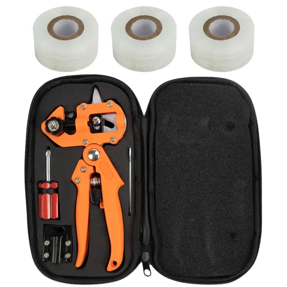 Professional Garden Grafting Tool Kit 2 in 1 Farming Pruning Scissors Shears Set Fruit Tree Secateurs Durable Grafting Knife Kit