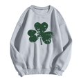 thumbnail image 4 of St. Patrick'S Day Sweater for Women Long Sleeve Leopard Round Neck Womens Casual Clothing,Light Gray,M, 4 of 4