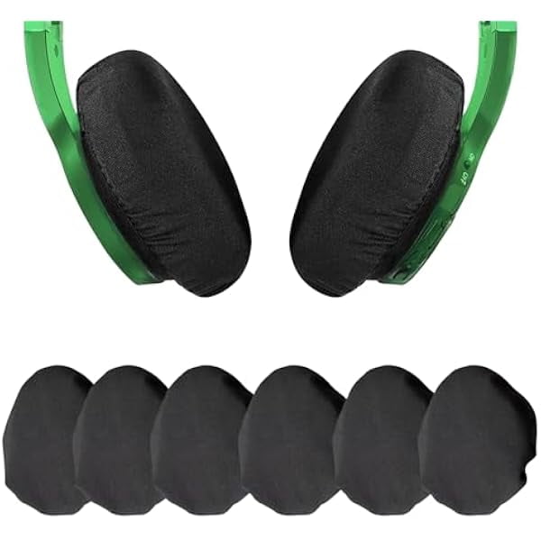 wonima11 Headphone Ear Pads Covers, 3 Pairs Washable Stretchable Fabric Headphone Covers for Over The Ear Headphones, Fit 3.54" - 4.33" Ear Pads, Gym, Training, Aviation, Racing, Gaming