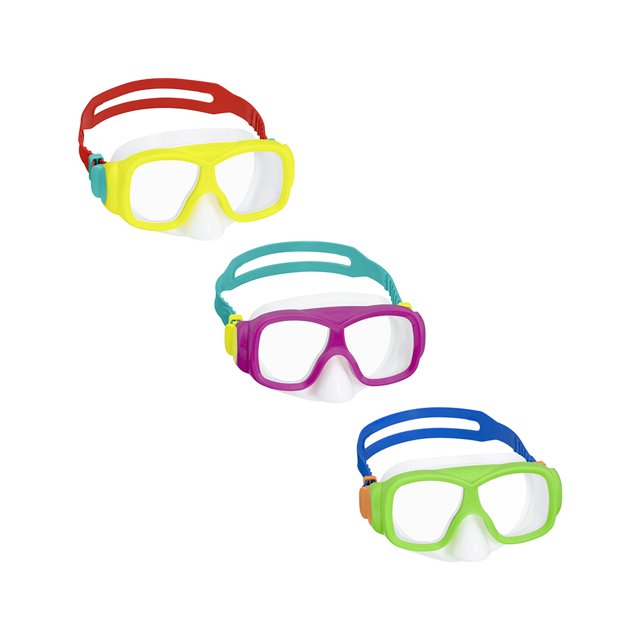 Goggles Visor Tipo Snorkel Para Niños 3 Años Colorido Bestway Paquete 3 Piezas Plástico De Alta Resistencia