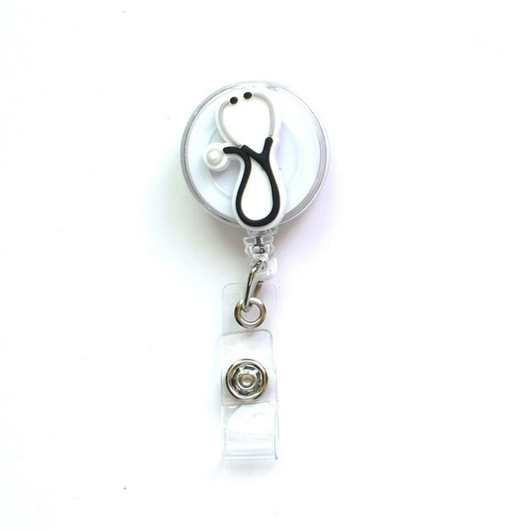 Cute Badge Holder Practical Medical Treatment Retractable Keychain Doctor  Nurse Clip Badge Reel Clip ID Card Badge Holder 10 
