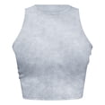 thumbnail image 4 of Womens Sleeveless Double Lined Crop Tops Workout Cute Tight Racerback Tank Tops Summer Clothes(Light Gray,M), 4 of 4