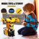 thumbnail image 5 of Coche teledirigido transformable 2 en 1, para niños y niñas de 3 a 12 años, robot deformable, amarillo, 5 of 5