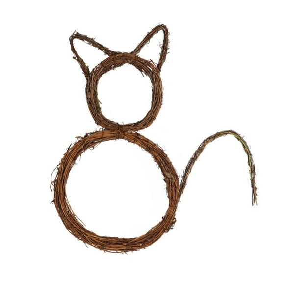 Natural Rattan Grapevine Circle Wreath Forms Branch Decorative Twig for Front Door Wreaths DIY Craft, Garland Decorations 43*41cm