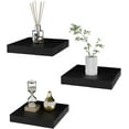 thumbnail image 2 of PYYNA-Small Floating Shelves for Wall - 6 Inch Mini Square Black Shelves for Bedroom, Living Room, Bathroom, Kitchen, Office Decor Set of 3, 2 of 4