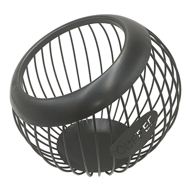 Coffee Pod Storage Organizer Fruit Snack Holder 40 Pod Baskets Cup Espresso Holder Coffee Accessory Save Space - Black
