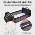 thumbnail image 2 of Diaper changing bag, multi-functional baby changing bag, includes insulated bottle holder, essential for baby travel, large capacity travel backpack with USB charging port and stroller strap (black)., 2 of 11