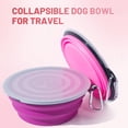 thumbnail image 2 of Cuencos para perros SLSON plegables con tapa, paquete de 2 unidades, 1 litro (rosa/morado), 2 of 8