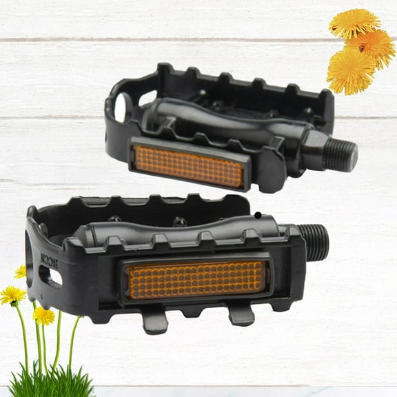 Worgeous Bicycle Pedal Black Aluminum Alloy 1 Pair