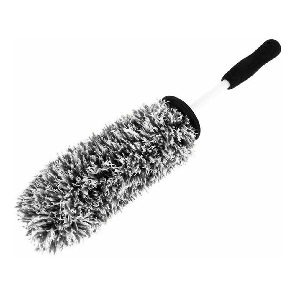 MICROFIBER CAR WHEEL Brush Detail Rim Wash Wand Soft Bristle Cleaning Sponge 