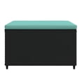thumbnail image 4 of Patio Ottomans VidaXL, 2 unidades, de poliratán negro con cojines, 4 of 9