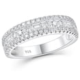 thumbnail image 1 of Anillo Newshe Jewellery Moissanite de plata 925 con pavé de esmeraldas, 1 of 9
