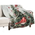 thumbnail image 4 of RKSupls Christmas Throw Blanket,Soft Warm Fannel Pine Tree Cardinal Bird Blankets Gift for Home Bed Sofa Couch Decor,50x60 in, 4 of 9