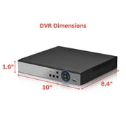 Evertech 8 Channel 1080P HD Surveillance Camera Digital Video Recorder with 2TB Recording Memory