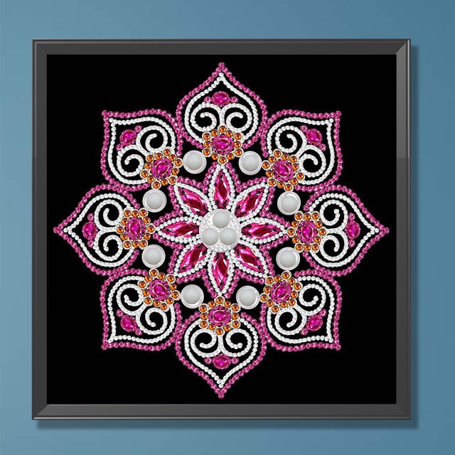 Pintura de diamante 5D DIY Taladro en forma especial parcial Mandala Decoración para el hogar (K355) JShteea El nuevo