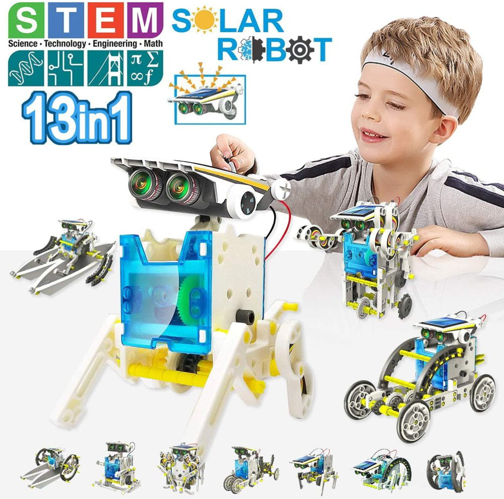 Coodoo STEM Toys for 6 Year Old Boys and Girls 13 in 1 Solar Powered Robot Kit Educational DIY Assembly Creation Set for Students Teens and Science Lovers 