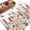 White Coral Pink, variant on Purple Floral Area Rugs 8'x10', Washable Small Throw Rugs for Living Room Patio, Spring Lavender Daisy Butterflies Botanical Indoor Outdoor Rug Non-Slip Low Pile Carpet Runner Reversible Floor Mats