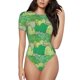 thumbnail image 1 of Fotbe Crocodile And Bush Body de Mujer con Cuello Redondo y Mangas Cortas, Sin Mangas Ajustado, Suave, Cómodo y Básico-XX-Large, 1 of 7