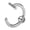 Silver Bead, variant on Fake Piercing Fashion C Lip Ring Septum Labret Titanium Steel Simple Jewelry-Silver Bead-M