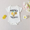 thumbnail image 6 of LIZENG Toddler Girls Summer Casual Clothes Set Short Sleeved Lemon Lettered Shorts and Headgear 3PCS Set for 0 to 18 Months, 6 of 6