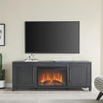 thumbnail image 4 of Evelyn&Zoe Chabot Rectangular TV Stand with 26" Log Fireplace for TV's up to 75", Charcoal Gray, 4 of 12