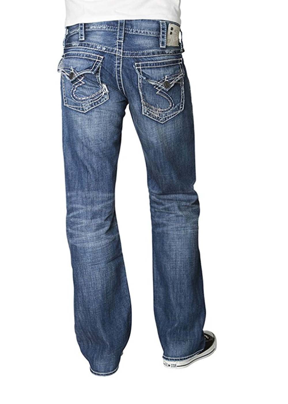 mens silver jeans zac flap