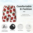 thumbnail image 5 of Fotbe Hand Drawn Strawberry Men’s Swim Trunks Quick Dry Swim Shorts Board Shorts with Mesh Lining-Medium, 5 of 9