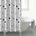 thumbnail image 4 of White Black Cat Planet Star Moon Pattern Shower Curtain 72"x84" ,Bathroom Decorative Shower Curtains Set with 12 Hooks,Modern Waterproof Washable Shower Curtain, 4 of 6