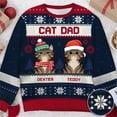 thumbnail image 3 of Suéter navideño feo con dibujo de gato, suéter navideño con impresión 3D, regalo de Papá Noel, sudadera 3D para hombre, otoño e invierno, 3 of 5