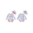 thumbnail image 2 of BemeyourBBs Toddler Baby Girl Swimsuit Infant Bathing Suit One-Piece Swimsuits with Sun Hat Set Long Sleeve Rash Guard Swimwear Ice Cream Zipper Summer Beach Wear, 2 of 9