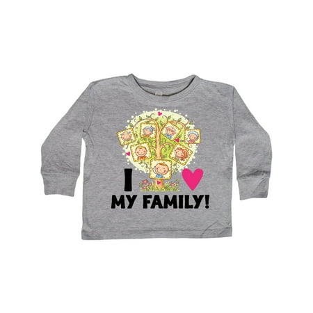 

Inktastic I Love My Family Kids Family Tree Gift Toddler Boy or Toddler Girl Long Sleeve T-Shirt