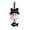 C-#003, variant on Soft Hand Crocheted Ghost Car Hanging Ornament, Halloween Pumpkin Ghost Crochet Car Charm Pumpkin Hat Ghost Rear View Mirror Decor