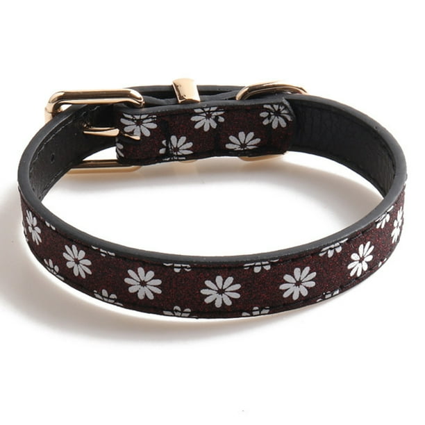 Hebillas para cinturón de perro Apuakthei Buckles Daisy esparcidas en negro, blanco y amarillo