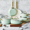 thumbnail image 2 of GreenPan Reserve Ceramic Nonstick 10-Piece Cookware Set | Julep with Gold-Tone Handles, 2 of 7