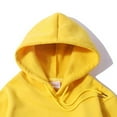 thumbnail image 5 of ZCFZJW Hoodie for Men Lightweight Casual Drawstring Long Sleeve Hooded Pullover Sweatshirts Loose Regular Fit Soft Cotton Outwear Tops with Pocket Yellow XXL, 5 of 6