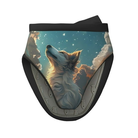 

Tebeau Starry Sky Cloud Wolf Print Short Oven Mitts Heat Resistant Silicone Kitchen Mini Oven Mitts Non-Slip Grip Surfaces and Hanging Loop Gloves