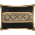 thumbnail image 3 of Nanshing Kath 7 Piece Luxury Contemporary Comforter Set, Black Gold, California King, 3 of 11