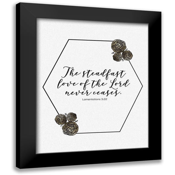 Hogan, Melody 12x14 Black Modern Framed Museum Art Print Titled - Gold Foil Steadfast 2