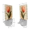 thumbnail image 7 of PhooArto Vintage Music Tulip Flower Plug in LED Night Light Auto Sensor Dusk to Dawn Decorative Night for Bedroom, Bathroom, Kitchen, Hallway, Stairs, Baby's Room, Energy Saving, 7 of 7
